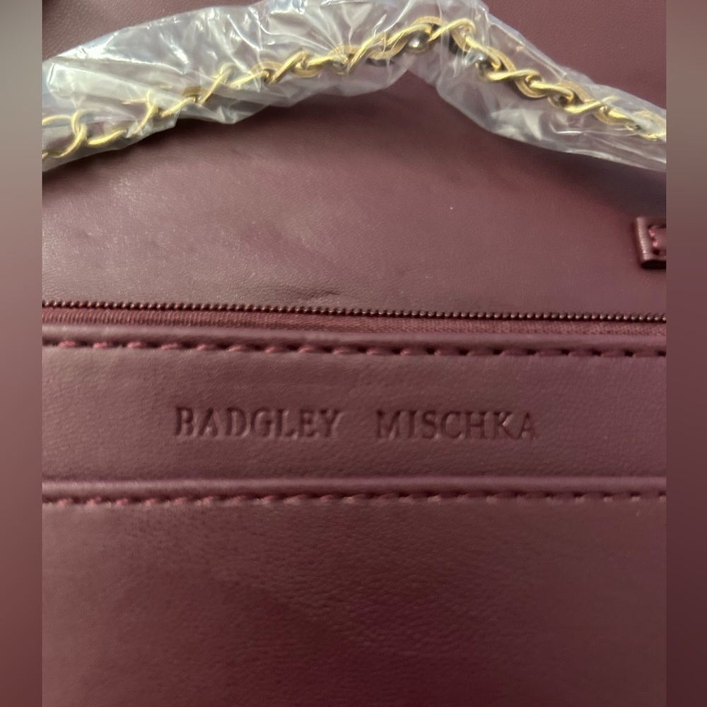 Badgley Mischka Collection Small Pleat
Crossbody Bag in Maroon - Picture 6 of 8